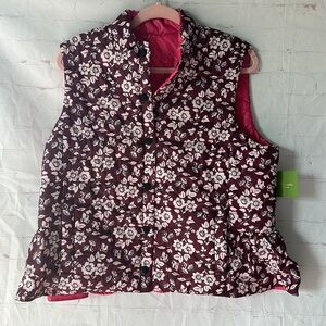 Kate Spade Begonia Bloom Quilted Vest L